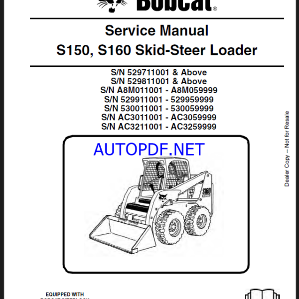 Bobcat S150 Loader Service Manual (6904126) (SN 529811001-529899999)