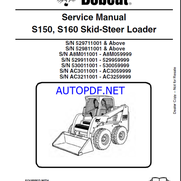 Bobcat S160 Loader Service Manual (6904126) (SN 529911001-529959999)