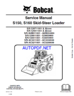 Bobcat S160 Loader Service Manual (6904126) (SN 530011001-530059999)