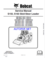 Bobcat S160 Loader Service Manual (6904126) (SN AC3211001-AC3259999)