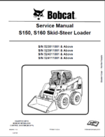 Bobcat S160 Loader Service Manual (6902498) (SN 524011001-524099999)