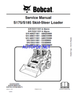 Bobcat S175 Loader Service Manual (6904132) (SN A8NY11001-A8NY59999)