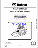 Bobcat S160 Loader Service Manual (6987034) (SN 530060001-530099999)