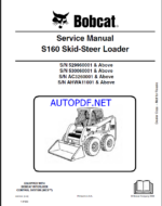 Bobcat S160 Loader Service Manual (6987034) (SN AHWA11001-AHWA99999)