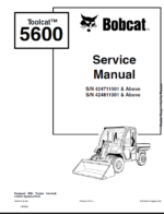 Bobcat 5600 Toolcat™ Utility Work Machine Service Manual (6902819) (SN 424811001-424899999)
