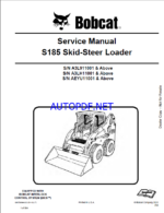 Bobcat S185 Loader Service Manual (6987049) (SN A3L911001-A3L999999)