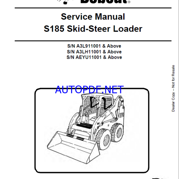 Bobcat S185 Loader Service Manual (6987049) (SN A3LH11001-A3LH99999)