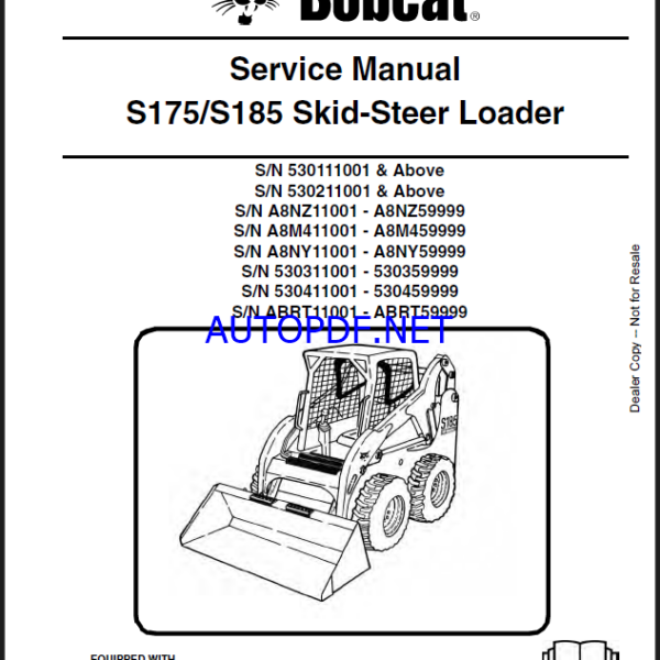 Bobcat S185 Loader Service Manual (6904132) (SN 530311001-530359999)