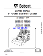 Bobcat S185 Loader Service Manual (6904132) (SN ABRT11001-ABRT59999)
