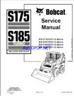 Bobcat S185 Loader Service Manual (6901828) (SN 519215001-519299999)