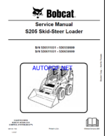 Bobcat S205 Loader Service Manual (6904138) (SN 530611001-530659999)