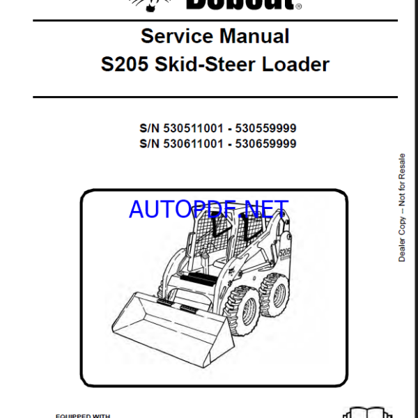 Bobcat S205 Loader Service Manual (6904138) (SN 530611001-530659999)