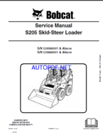 Bobcat S205 Loader Service Manual (6987037) (SN 530560001-530599999)