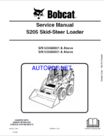 Bobcat S205 Loader Service Manual (6987037) (SN 530660001-530699999)