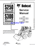 Bobcat S250 Loader Service Manual (6902711) (SN 526011001-526099999)
