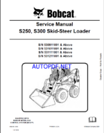 Bobcat S250 Loader Service Manual (6904158) (SN 531011001-531099999)