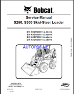 Bobcat S300 Loader Service Manual (6987039) (SN A5GP20001-A5GP99999)
