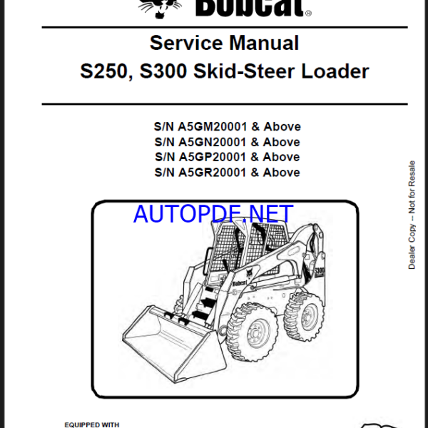 Bobcat S300 Loader Service Manual (6987039) (SN A5GP20001-A5GP99999)