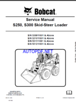 Bobcat S300 Loader Service Manual (6904158) (SN 531111001-531199999)