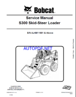 Bobcat S300 Loader Service Manual (6989455) (SN AJ4M11001-AJ4M99999)