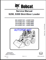 Bobcat S300 Loader Service Manual (6986680) (SN A5GR11001-A5GR19999)