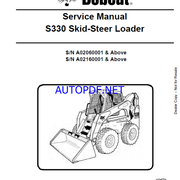 Bobcat S330 Loader Service Manual (6986681) (SN A02060001-A02099999)