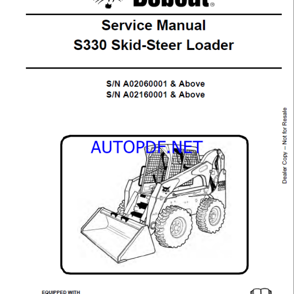 Bobcat S330 Loader Service Manual (6986681) (SN A02160001-A02199999)