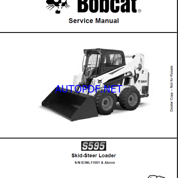 Bobcat S595 Loader Service Manual (7274925) (SN B3NL11001-B3NL99999)