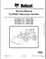 Bobcat TL470 VersaHANDLER® TTC, Telescopic Handler Service Manual (6990103) (SN AVM611001-AVM613999)