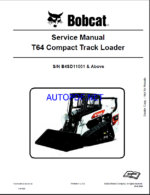 Bobcat T64 Loader Service Manual (7353165) (SN B4SD11001-B4SD99999)