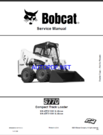 Bobcat S770 Loader Service Manual (6990253) (SN ATF311001-ATF399999)