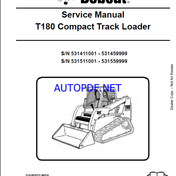Bobcat T180 Loader Service Manual (6904142) (SN 531411001-531459999)
