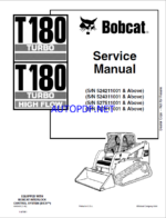 Bobcat T180 Loader Service Manual (6902502) (SN 527611001-527699999)