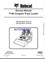 Bobcat T140 Loader Service Manual (6987041) (SN A3L820001-A3L899999)