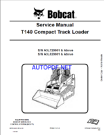 Bobcat T140 Loader Service Manual (6987041) (SN A3L720001-A3L799999)