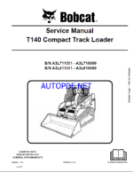 Bobcat T140 Loader Service Manual (6986569) (SN A3L711001-A3L719999)
