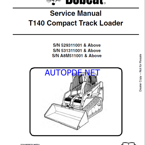 Bobcat T140 Loader Service Manual (6904150) (SN 531311001-531399999)