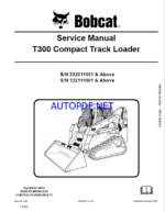 Bobcat T300 Loader Service Manual (6904168) (SN 532011001-532099999)