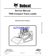 Bobcat T550 Loader Service Manual (6989679) (SN A7UJ11001-A7UJ99999)