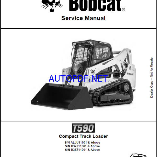 Bobcat T590 Loader Service Manual (6990693) (SN B3Z711001-B3Z799999)