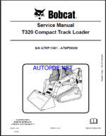 Bobcat T320 Loader Service Manual (6986558) (SN A7MP11001-A7MP59999)