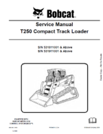 Bobcat T250 Loader Service Manual (6904164) (SN 531911001-531999999)