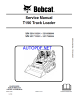 Bobcat T190 Loader Service Manual (6904146) (SN 531711001-531759999)