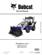 Bobcat B730 Backhoe Loader Service Manual (7402295) (SN B53T11000-B53T99999)