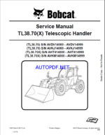 Bobcat TL3870 VersaHANDLER® TTC, Telescopic Handler Service Manual (7283170) (SN AVDV14000-AVDV14999)
