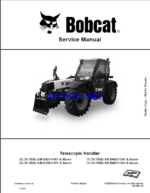 Bobcat TL3070 VersaHANDLER® TTC, Telescopic Handler Service Manual (7319660) (SN B3ZK11001-B3ZK99999)
