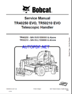 Bobcat TR50210 VersaHANDLER® TTC, Telescopic Handler Service Manual (7285035) (SN XVL1550000-XVL19999999)