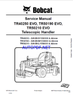 Bobcat TR50210 VersaHANDLER® TTC, Telescopic Handler Service Manual (7277187) (SN BVL1550000-BVL19999999)