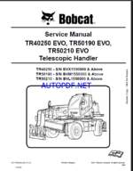 Bobcat TR50190 VersaHANDLER® TTC, Telescopic Handler Service Manual (7277187) (SN BVM155000Bobcat TR50190 VersaHANDLER® TTC, Telescopic Handler Service Manual (7277187) (SN BVM1550000-BVM19999999)