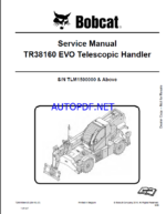 Bobcat TR38160 VersaHANDLER® TTC, Telescopic Handler Service Manual (7266169) (SN TLM1590000-TLM1999999)